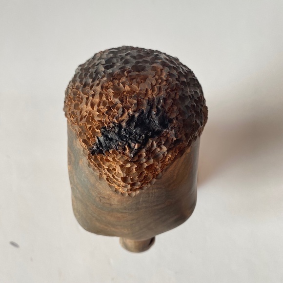 African Tribal Man Bust Ironwood Sculpture Vintage - Picture 5 of 8